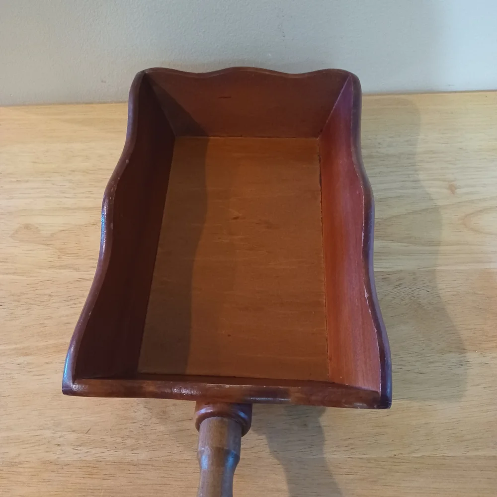 Vintage Unique Japanese Carved Wood Tray, Basket Decor/ HARD TO FIND.